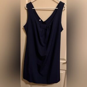 Sleeveless navy blue dress
